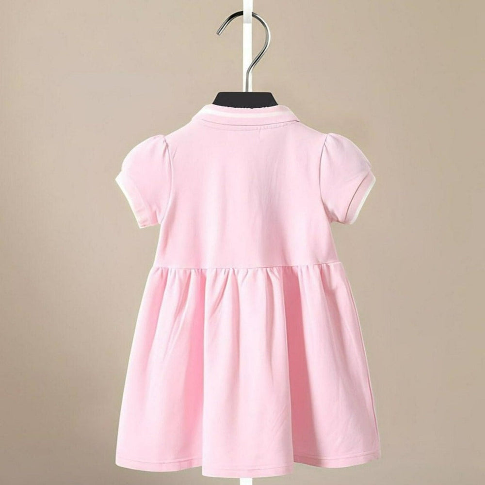 ! Organic Cotton Love Polo Jurk – Meisjes Korte Mouw Jurk