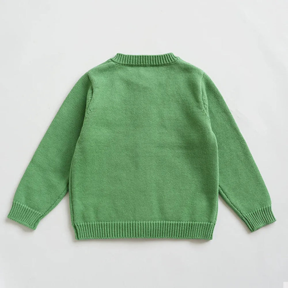 ! Meisjes Eend Gebreid Vest – 100% Katoenen Cardigan