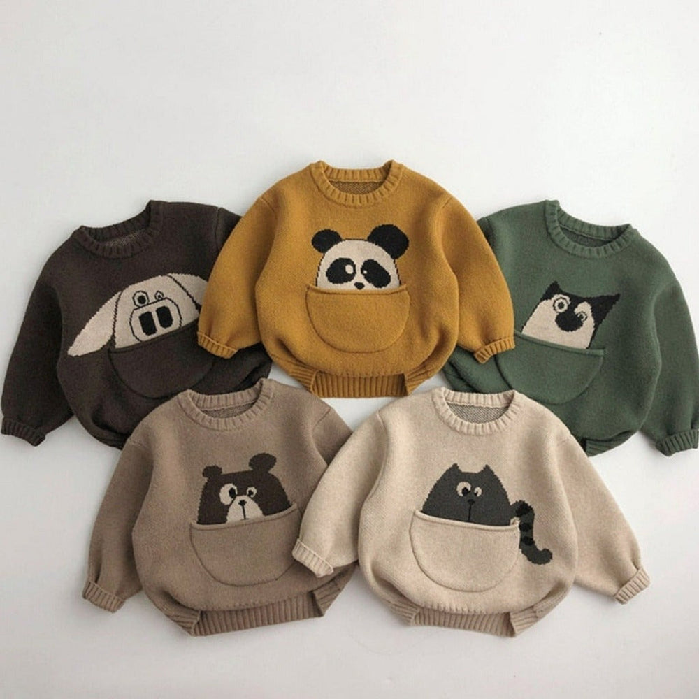 ! Unisex Dieren Wintertrui – Warme Gebreide Kindertrui